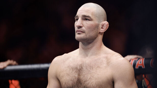 HOUSTON, TEXAS - FEBRUARY 21: Sean Strickland stands in his corner prior to the middleweight bout against Anthony Hernandez during UFC Fight Night at Toyota Center on February 21, 2026 in Houston, Texas.