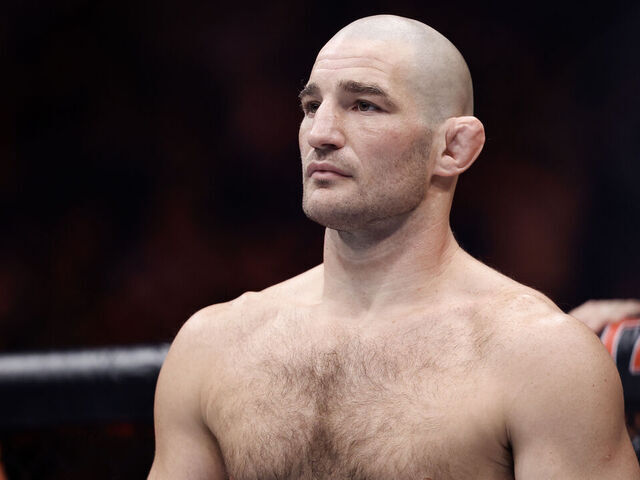 HOUSTON, TEXAS - FEBRUARY 21: Sean Strickland stands in his corner prior to the middleweight bout against Anthony Hernandez during UFC Fight Night at Toyota Center on February 21, 2026 in Houston, Texas.