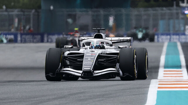 MIAMI, FLORIDA - MAY 03: Sergio Perez of Mexico driving the (11) Cadillac F1 Team MAC-26 Ferrari on track during the F1 Grand Prix of Miami at Miami International Autodrome on May 03, 2026 in Miami, Florida.