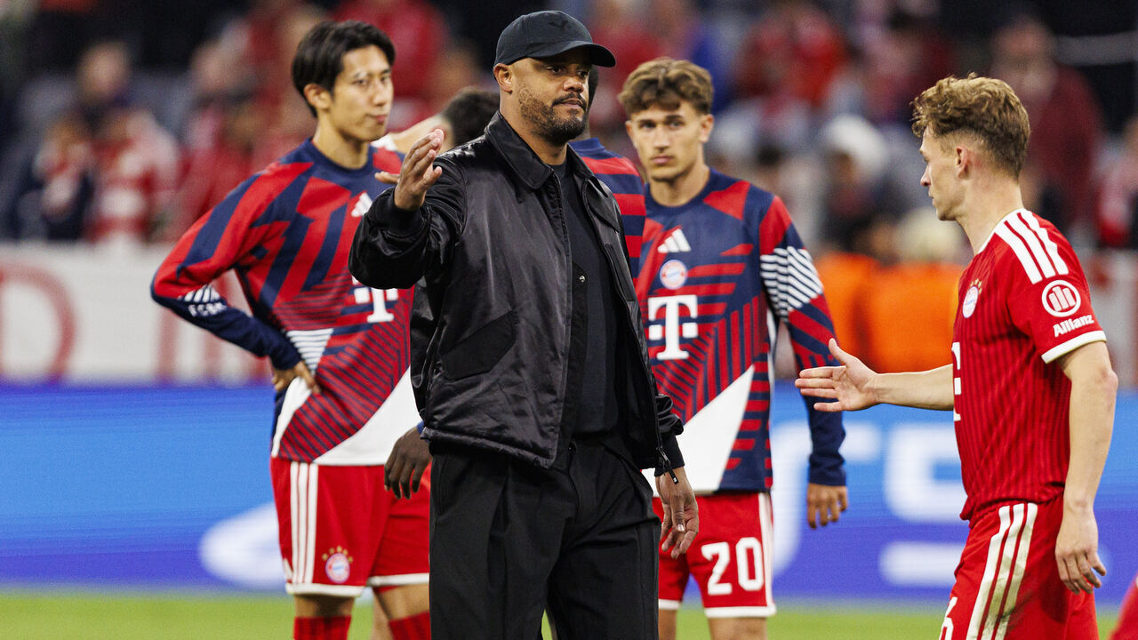 MUNICH, GERMANY - MAY 6: FC Bayern Munchen Head Coach Vincent Kompany salutes players following the UEFA Champions League 2025/26 Semi Final Second Leg match between FC Bayern München and Paris Saint-Germain at Allianz Arena on May 6, 2026 in Munich, Germany.