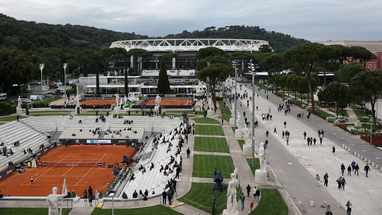 ROME, ITALY - MAY 05: A general view during day one of the Internazionali BNL D'Italia at Foro Italico on May 05, 2026 in Rome, Italy