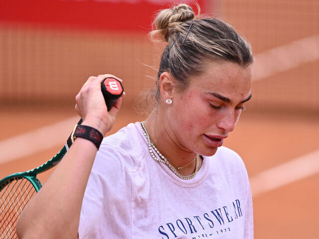 Aryna Sabalenka trains ahead of the Internazionali BNL d'Italia Day One at Foro Italico on May 5, 2026, in Rome, Italy.