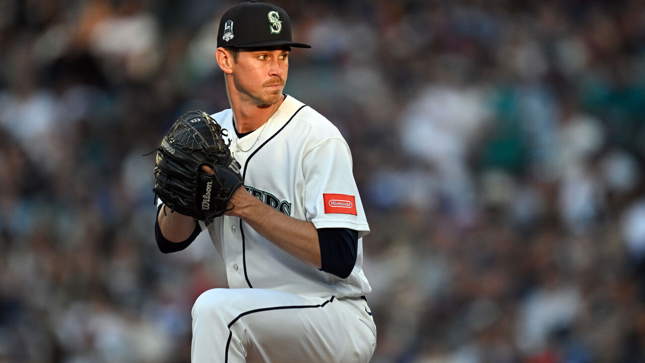 SEATTLE, WA - MAY 02: Emerson Hancock #26 of the Seattle Mariners pitches during the game between the Kansas City Royals and the Seattle Mariners at T-Mobile Park on Saturday, May 2, 2026 in Seattle, Washington.