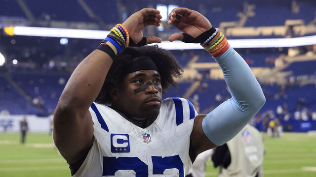 INDIANAPOLIS, INDIANA - DECEMBER 22: Kenny Moore II #23 of the Indianapolis Colts walks off the field after a win over the Tennessee Titans at Lucas Oil Stadium on December 22, 2024 in Indianapolis, Indiana.
