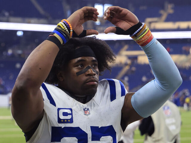 INDIANAPOLIS, INDIANA - DECEMBER 22: Kenny Moore II #23 of the Indianapolis Colts walks off the field after a win over the Tennessee Titans at Lucas Oil Stadium on December 22, 2024 in Indianapolis, Indiana.