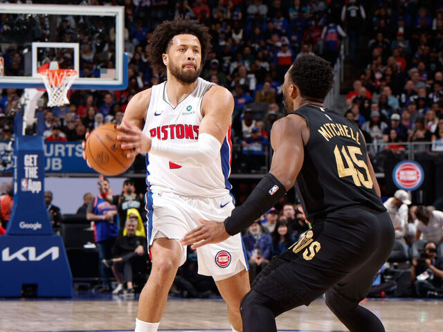 DETROIT, MI - MAY 7: Cade Cunningham #2 of the Detroit Pistons handles the ball during the game against the Cleveland Cavaliers during Round Two Game Two of the 2026 NBA Playoffs on May 7, 2026 at Little Caesars Arena in Detroit, Michigan. NOTE TO USER: User expressly acknowledges and agrees that, by downloading and/or using this photograph, User is consenting to the terms and conditions of the Getty Images License Agreement. Mandatory Copyright Notice: Copyright 2026 NBAE
