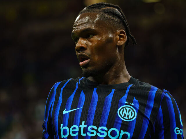 Ange-Yoan Bonny of FC Internazionale during the Italian Serie A football match between FC Internazionale and Parma Calcio 1913 at Giuseppe Meazza Stadium in Milan, Italy, on May 3, 2026.