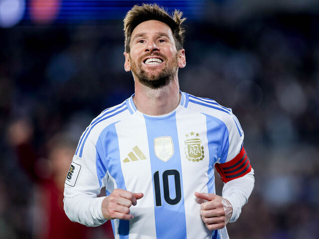 BUENOS AIRES, ARGENTINA - 2025/09/04: Lionel Messi of Argentina seen during the match between Argentina and Venezuela as part of 2026 FIFA World Cup Qualifiers at Estadio Mas Monumental. Final score Argentina 3 : 0 Venezuela.