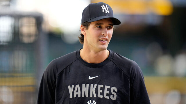 MILWAUKEE, WISCONSIN - MAY 08: Spencer Jones #78 of the New York Yankees takes batting practice before making his major league debut against the Milwaukee Brewers at American Family Field on May 08, 2026 in Milwaukee, Wisconsin.