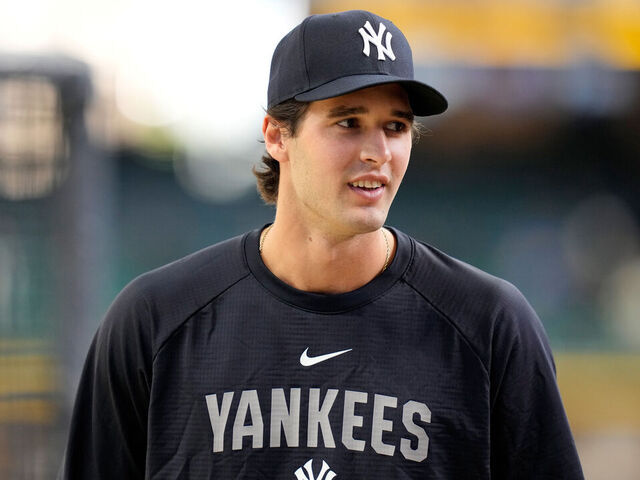MILWAUKEE, WISCONSIN - MAY 08: Spencer Jones #78 of the New York Yankees takes batting practice before making his major league debut against the Milwaukee Brewers at American Family Field on May 08, 2026 in Milwaukee, Wisconsin.