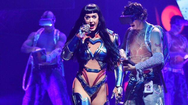 LONDON, ENGLAND - OCTOBER 13: Katy Perry performs at the O2 Arena during her 'Lifetimes' Tour on October 13, 2025 in London, England.