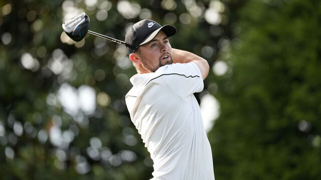 CHARLOTTE, NORTH CAROLINA - MAY 09: Alex Fitzpatrick of England on the 16th tee during the third round of Truist Championship at Quail Hollow Club on May 9, 2026 in Charlotte, North Carolina.