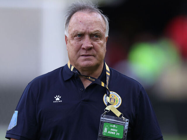 HOUSTON, TEXAS - JUNE 21: Dick Advocaat manager / head coach of Curacao during the 2025 CONCACAF Gold Cup Group B match between Curacao and Canada at Shell Energy Stadium on June 21, 2025 in Houston, Texas.