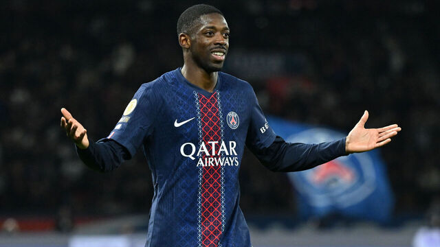 PARIS, FRANCE - APRIL 03: Ousmane Dembele of Paris Saint - Germain celebrates after scoring during the French Ligue 1 (L1) soccer match between Paris Saint-Germain (PSG) and Toulouse FC at Parc des Princes stadium in Paris, France on April 03, 2026.