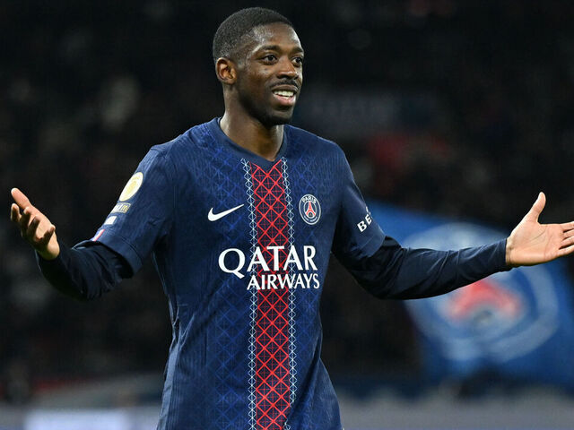 PARIS, FRANCE - APRIL 03: Ousmane Dembele of Paris Saint - Germain celebrates after scoring during the French Ligue 1 (L1) soccer match between Paris Saint-Germain (PSG) and Toulouse FC at Parc des Princes stadium in Paris, France on April 03, 2026.