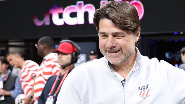 ATLANTA, GEORGIA - MARCH 31: Manager Mauricio Pochettino of the United States looks on prior to the international friendly match between United States and Portugal at Mercedes-Benz Stadium on March 31, 2026 in Atlanta, Georgia.