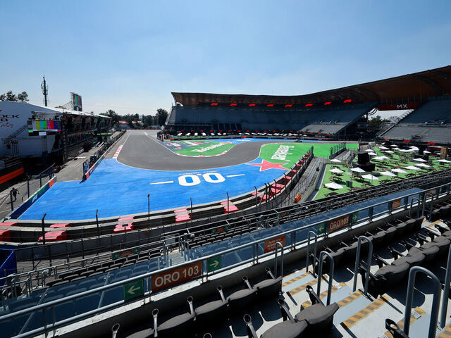 MEXICO CITY, MEXICO - OCTOBER 23: A general view of the stadium section during previews ahead of the F1 Grand Prix of Mexico at Autodromo Hermanos Rodriguez on October 23, 2025 in Mexico City, Mexico.