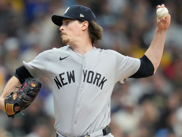 MILWAUKEE, WISCONSIN - MAY 08: Max Fried #54 of the New York Yankees throws a pitch in the second inning against the Milwaukee Brewers at American Family Field on May 08, 2026 in Milwaukee, Wisconsin.