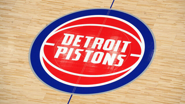 DETROIT, MI - OCTOBER 16: A generic photo of the Detroit Pistons logo on the court during a game between the Washington Wizards and the Detroit Pistons on October 16, 2025 at Little Caesars Arena in Detroit, Michigan. NOTE TO USER: User expressly acknowledges and agrees that, by downloading and/or using this photograph, User is consenting to the terms and conditions of the Getty Images License Agreement. Mandatory Copyright Notice: Copyright 2025 NBAE