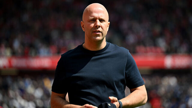 LIVERPOOL, ENGLAND - MAY 09: Arne Slot, Manager of Liverpool, looks on prior to the Premier League match between Liverpool and Chelsea at Anfield on May 09, 2026 in Liverpool, England.