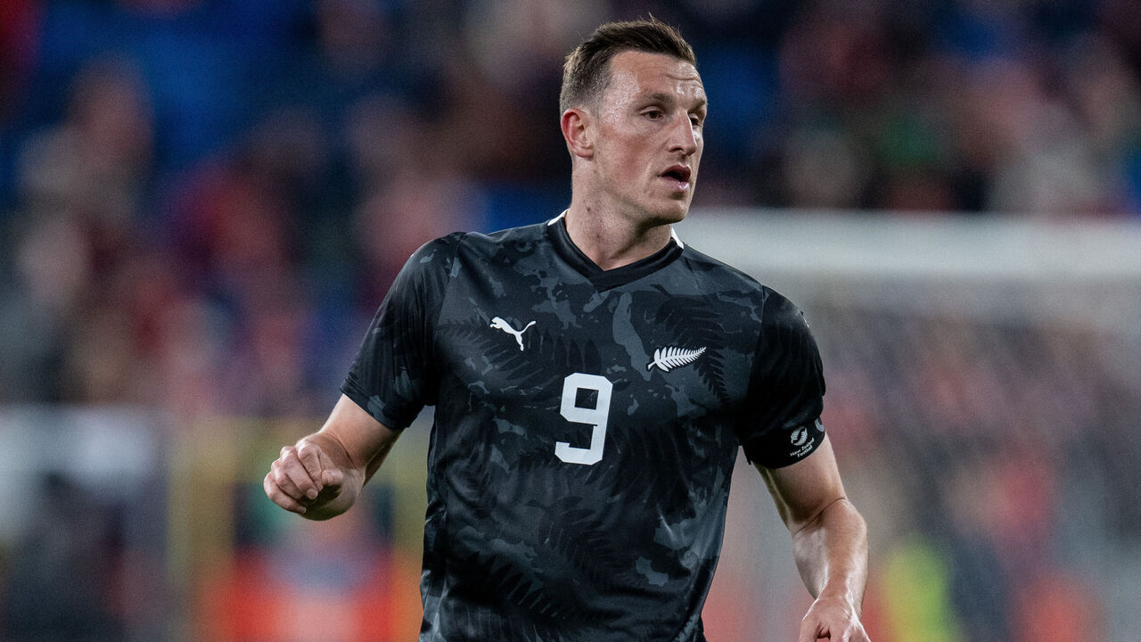 CHORZOW, POLAND - OCTOBER 9: Chris Wood of New Zealand during the International Friendly match between Poland and New Zealand at Silesian Stadium on October 9, 2025 in Chorzow, Poland.