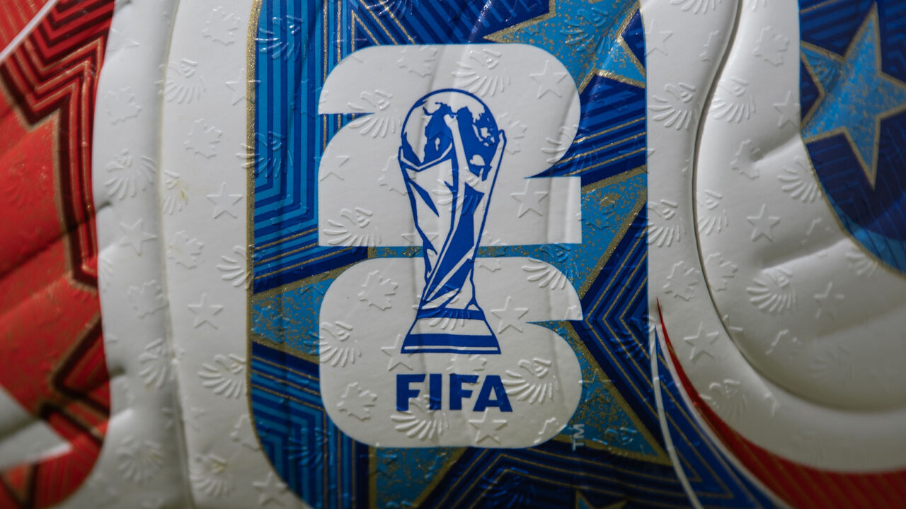MANCHESTER, ENGLAND - MAY 01: The official World Cup 2026 match ball by adidas on May 1, 2026 in Manchester, England.