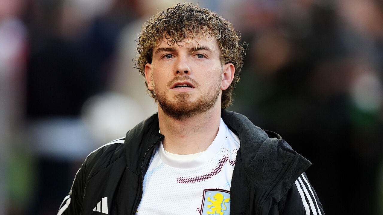 Aston Villa's Harvey Elliott takes his place on the substitutes bench ahead of the UEFA Europa League semi-final first leg match at the City Ground, Nottingham. Picture date: Thursday April 30, 2026.