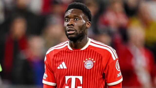 Munich, Germany - May 6: Alphonso Davies of FC Bayern Muenchen looks on during the UEFA Champions League 2025/26 Semi Final Second Leg match between FC Bayern München and Paris Saint-Germain at Football Arena Munich on May 6, 2026 in Munich, Germany.