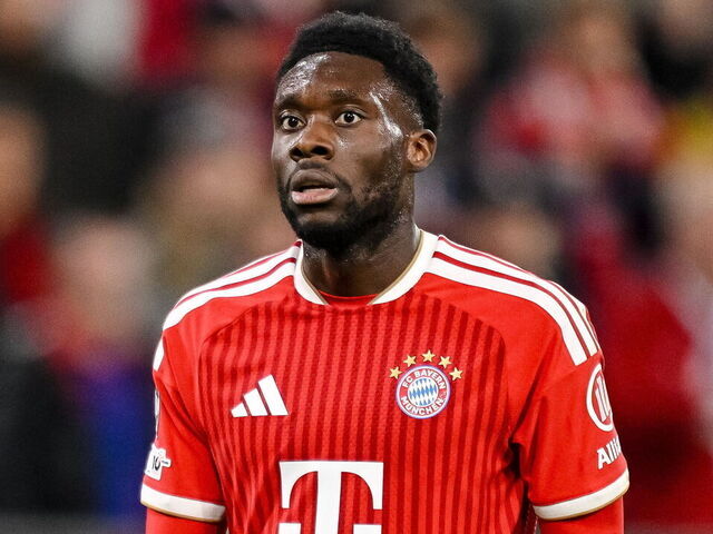 Munich, Germany - May 6: Alphonso Davies of FC Bayern Muenchen looks on during the UEFA Champions League 2025/26 Semi Final Second Leg match between FC Bayern München and Paris Saint-Germain at Football Arena Munich on May 6, 2026 in Munich, Germany.