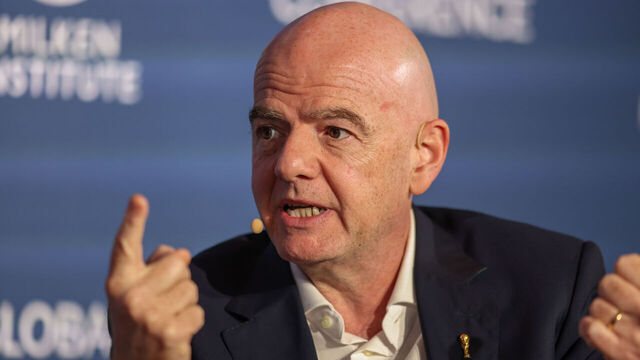 LOS ANGELES, CALIFORNIA - MAY 5: FIFA President Gianni Infantino during Milken Institute Global Conference: A conversation with FIFA President Gianni Infantino on May 5, 2026 in Los Angeles, California.