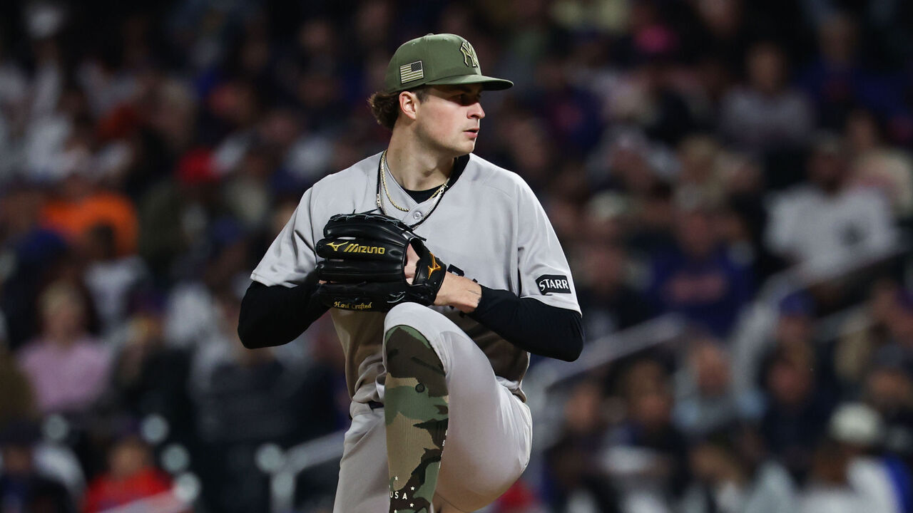 NEW YORK, NY - MAY 15: Cam Schlittler #31 of the New York Yankees pitches during the game against the New York Mets at Citi Field on May 15, 2026 in New York, New York.