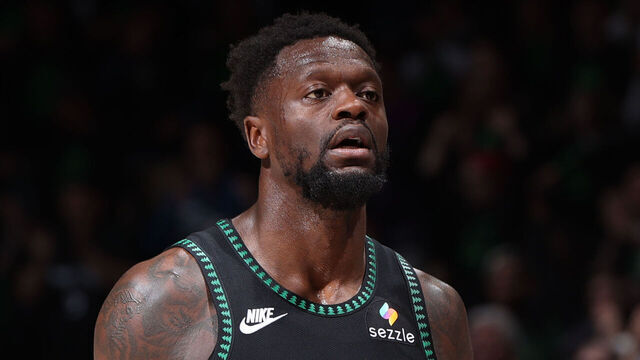 MINNEAPOLIS, MN - MAY 10: Julius Randle #30 of the Minnesota Timberwolves drives to the basket during the game against the San Antonio Spurs during Round Two Game Four of the 2026 NBA Playoffs on May 10, 2026 at Target Center in Minneapolis, Minnesota. Mandatory Copyright Notice: Copyright 2026 NBAE