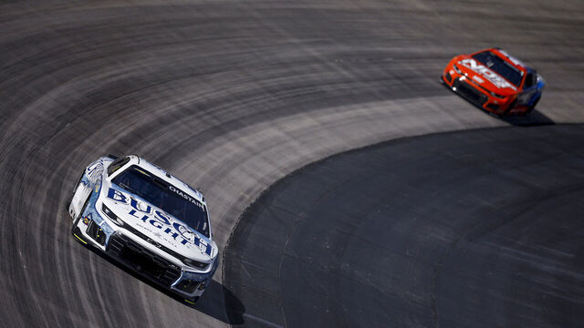 DOVER, DELAWARE - MAY 15: Ross Chastain, driver of the #1 Busch Light Chevrolet, drives during NASCAR Cup Series All-Star Race pit road qualifying entry/exit practice at Dover Motor Speedway on May 15, 2026 in Dover, Delaware.