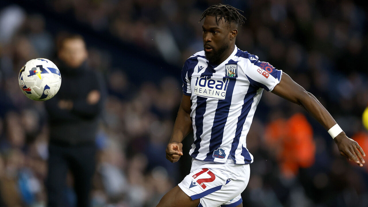 WEST BROMWICH, ENGLAND - APRIL 21: Daryl Dike of West Bromwich Albion in action during the Sky Bet Championship match between West Bromwich Albion and Watford at The Hawthorns on April 21, 2026 in West Bromwich, England.