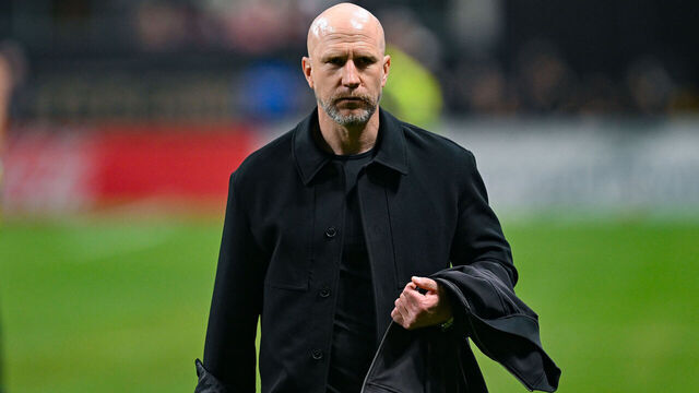 ATLANTA, GA - APRIL 04: Columbus head coach Henrik Rydstrom reacts following the conclusion of the MLS match between Columbus Crew and Atlanta United FC on April 4th, 2026 at Mercedes-Benz Stadium in Atlanta, GA.