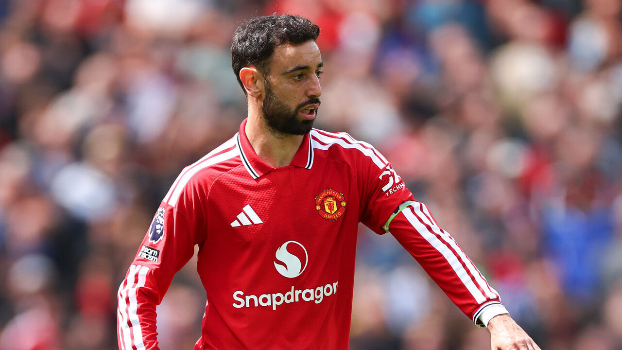 MANCHESTER, ENGLAND - MAY 17: Bruno Fernandes of Manchester United during the Premier League match between Manchester United and Nottingham Forest at Old Trafford on May 17, 2026 in Manchester, United Kingdom.