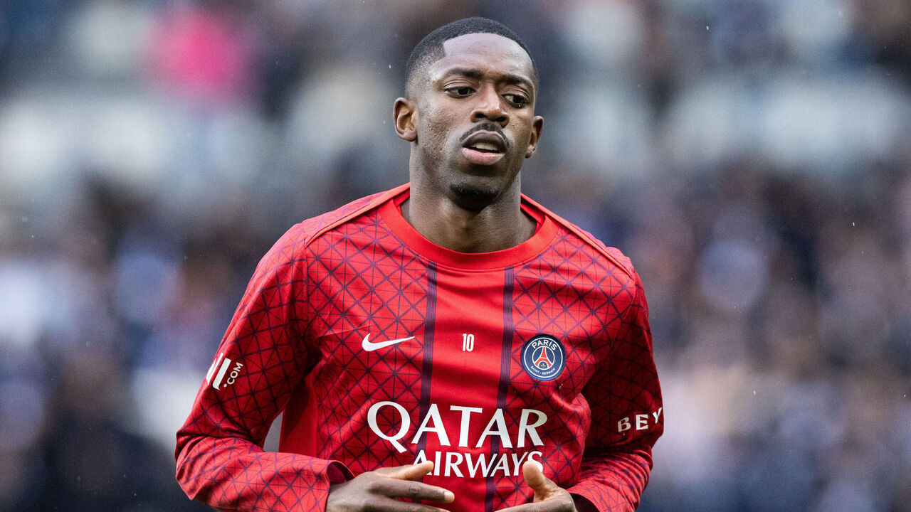 Ousmane Dembele of Paris Saint-Germain is seen ahead of the French L1 football match between Paris FC and Paris Saint-Germain at the Stade Jean-Bouin in Paris, France.
