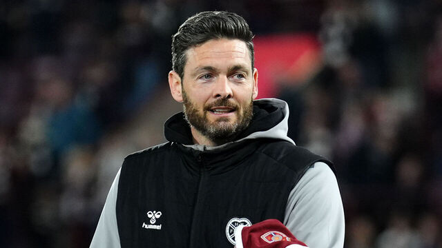 Heart of Midlothian goalkeeper Craig Gordon with son after the final whistle in the William Hill Premiership match at Tynecastle Park, Edinburgh. Picture date: Wednesday May 13, 2026.