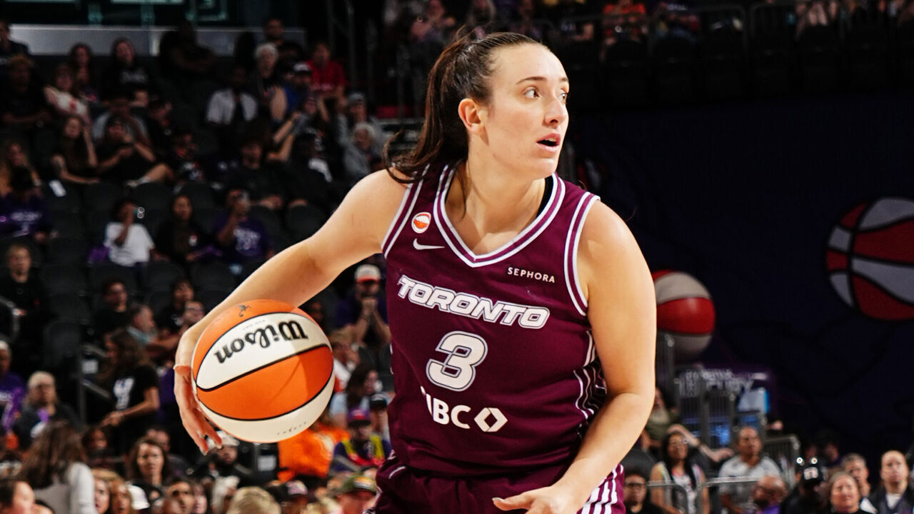 PHOENIX, AZ - MAY 19: Marina Mabrey #3 of the Toronto Tempo handles the ball during the game against the Phoenix Mercury on May 19, 2026 at PHX Arena in Phoenix, Arizona. Mandatory Copyright Notice: Copyright 2026 NBAE