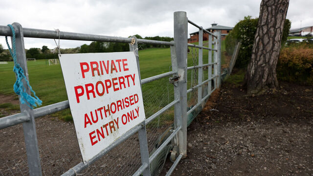 A general view of a Private Property sign at Rockliffe Park, Middlesbrough's Training Ground. Southampton have been expelled from the Championship play-offs after admitting to spying on opponents on three occasions this season, including play-off opponents Middlesbrough earlier this month. The club have also been docked four points for next season, with Middlesbrough reinstated to the play-offs and set to take Southampton's place in Saturday's final against Hull. Picture date: Wednesday May 20, 2026.