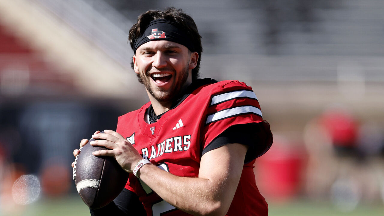 LUBBOCK, TEXAS - APRIL 17: Brendan Sorsby #2 of the Texas Tech Red Raiders passes during the Texas Tech Spring Game at Jones AT&T Stadium on April 17, 2026 in Lubbock, Texas.