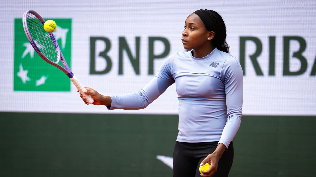 PARIS, FRANCE - MAY 20: Coco Gauff of the United States during practice prior to the 2026 French Open at Roland Garros on May 20, 2026 in Paris, France