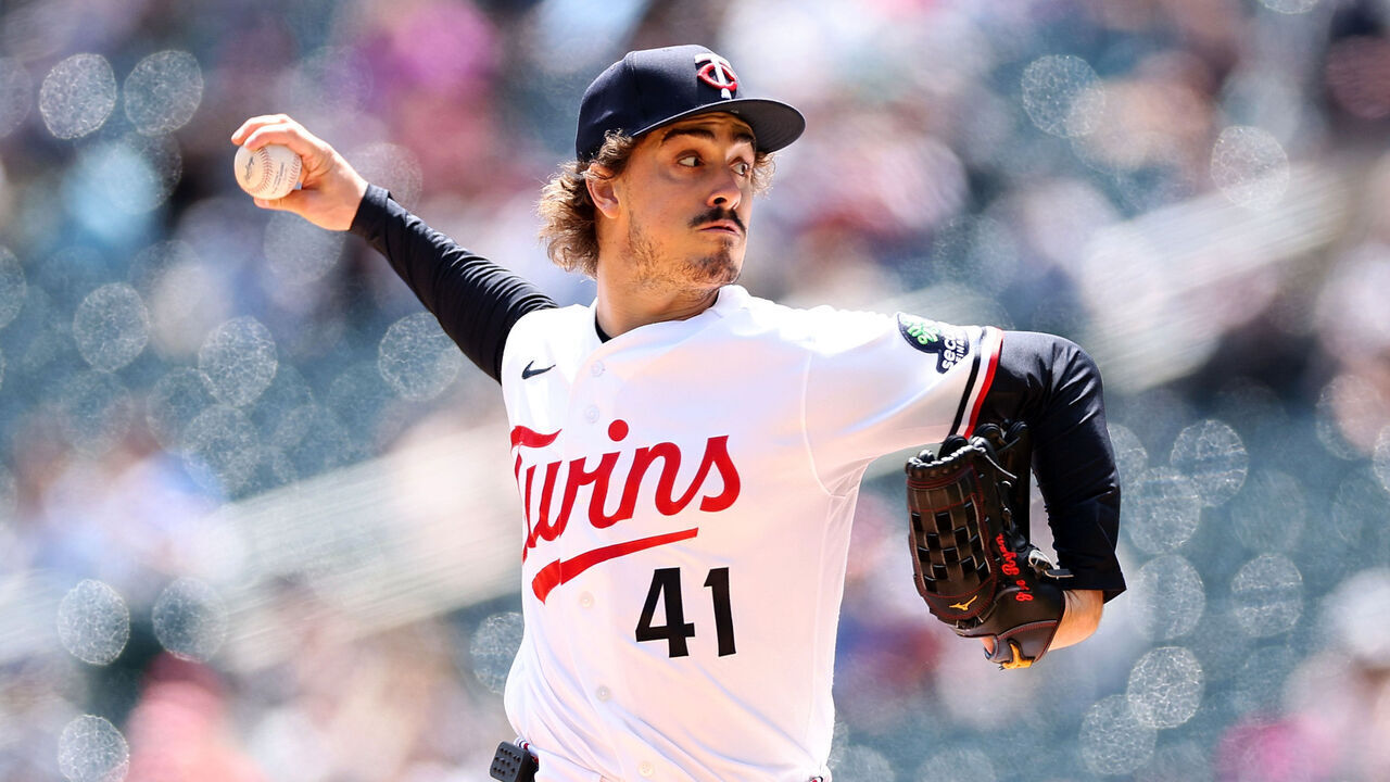 MINNEAPOLIS, MINNESOTA - MAY 20: Joe Ryan #41 of the Minnesota Twins delivers a pitch against the Houston Astros in the first inning at Target Field on May 20, 2026 in Minneapolis, Minnesota. The Twins defeated the Astros 4-1.