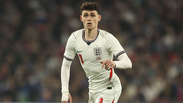 LONDON, ENGLAND - MARCH 31: Phil Foden of England during the international friendly match between England and Japan at Wembley Stadium on March 31, 2026 in London, England.