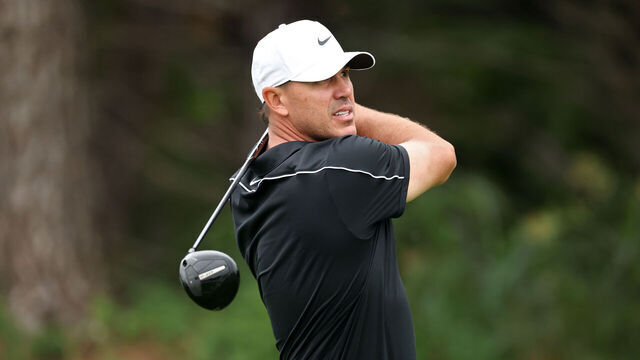 MCKINNEY, TEXAS - MAY 21: Brooks Koepka of the United States plays a shot from the 14th tee during the first round of THE CJ CUP Byron Nelson 2026 at TPC Craig Ranch on May 21, 2026 in McKinney, Texas.