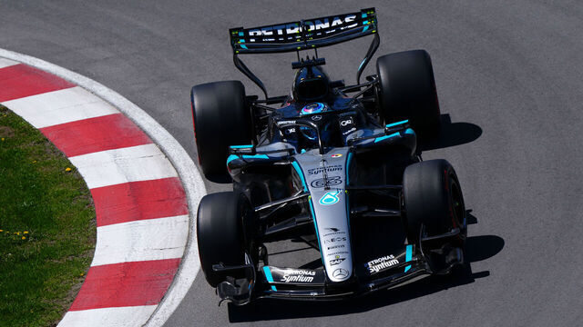 Mercedes driver George Russell during FP1 ahead of the 2026 Canadian Grand Prix which will take place on Sunday. Picture date: Friday May 22, 2026.