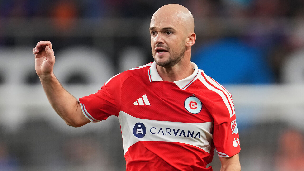 CINCINNATI, OHIO - APRIL 18: Defender Andrew Gutman #15 of Chicago Fire FC looks on during an MLS soccer match against FC Cincinnati at TQL Stadium on April 18, 2026 in Cincinnati, Ohio.
