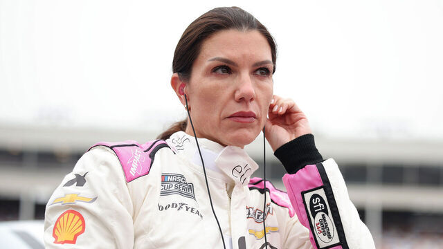 CONCORD, NORTH CAROLINA - MAY 23: Katherine Legge, driver of the #78 e.l.f. Cosmetics Chevrolet, prepares to practice for the NASCAR Cup Series Coca-Cola 600 at Charlotte Motor Speedway on May 23, 2026 in Concord, North Carolina.