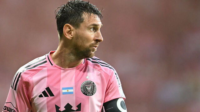 Inter Miami's Argentine forward #10 Lionel Messi looks on during the Major League Soccer (MLS) regular season football match between Inter Miami CF and Philadelphia Union at Nu Stadium in Miami, Florida, on May 24, 2026.