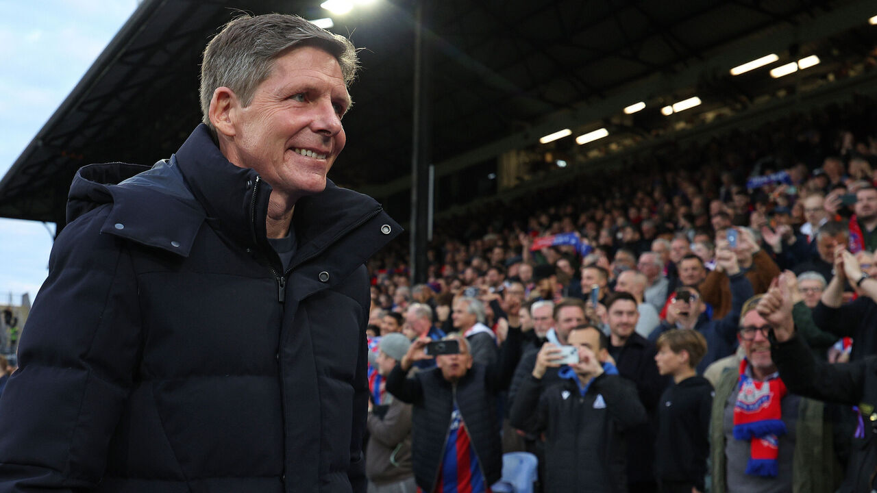 LONDON, ENGLAND - MAY 07: Crystal Palace manager, Oliver Glasner walks to the technical area during the UEFA Europa Conference League match between Crystal Palace FC and FC Shakhtar Donetsk at Selhurst Park on May 07, 2026 in London, England.